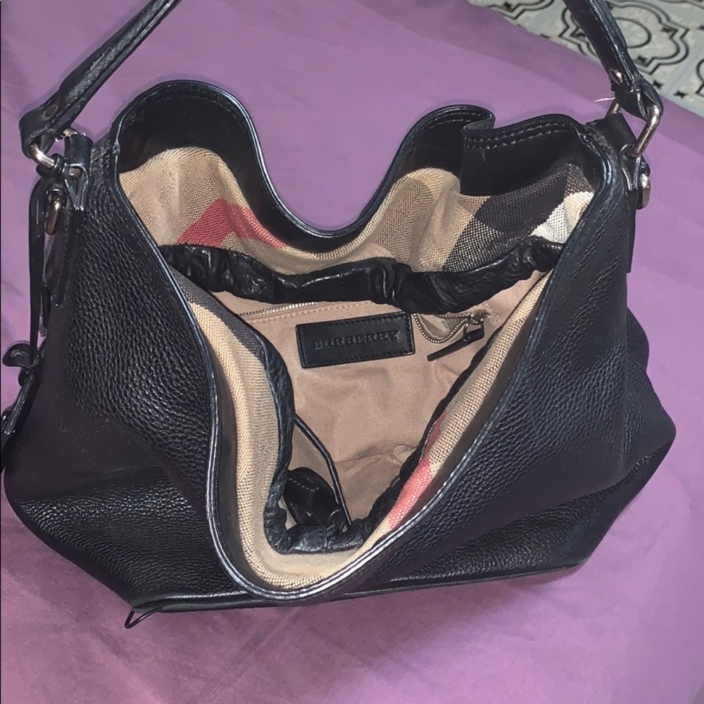 Burberry Black leather bucket bag